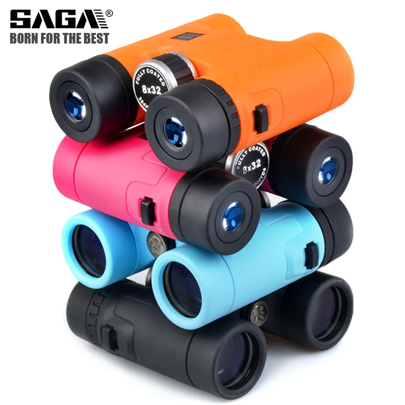 SAGA Binoculars 8x32 Telescope For Adults Kid binocular Outdoor Games Toys Compact Concert