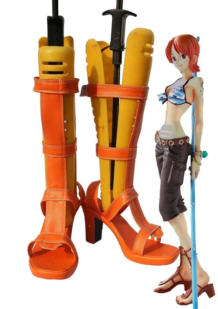 

Nami Shoes Cosplay Anime One Piece Nami Cosplay Boots High Heel Shoes Custom Made Any Size