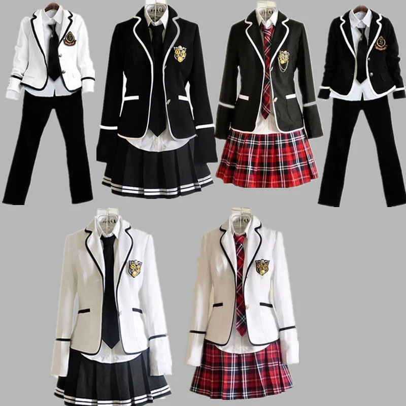 Nieuwe Basisschool Uniformen en Lange Mouw Basisschool Japanse Schooluniformen Studenten Lezen Britse Student Uniform