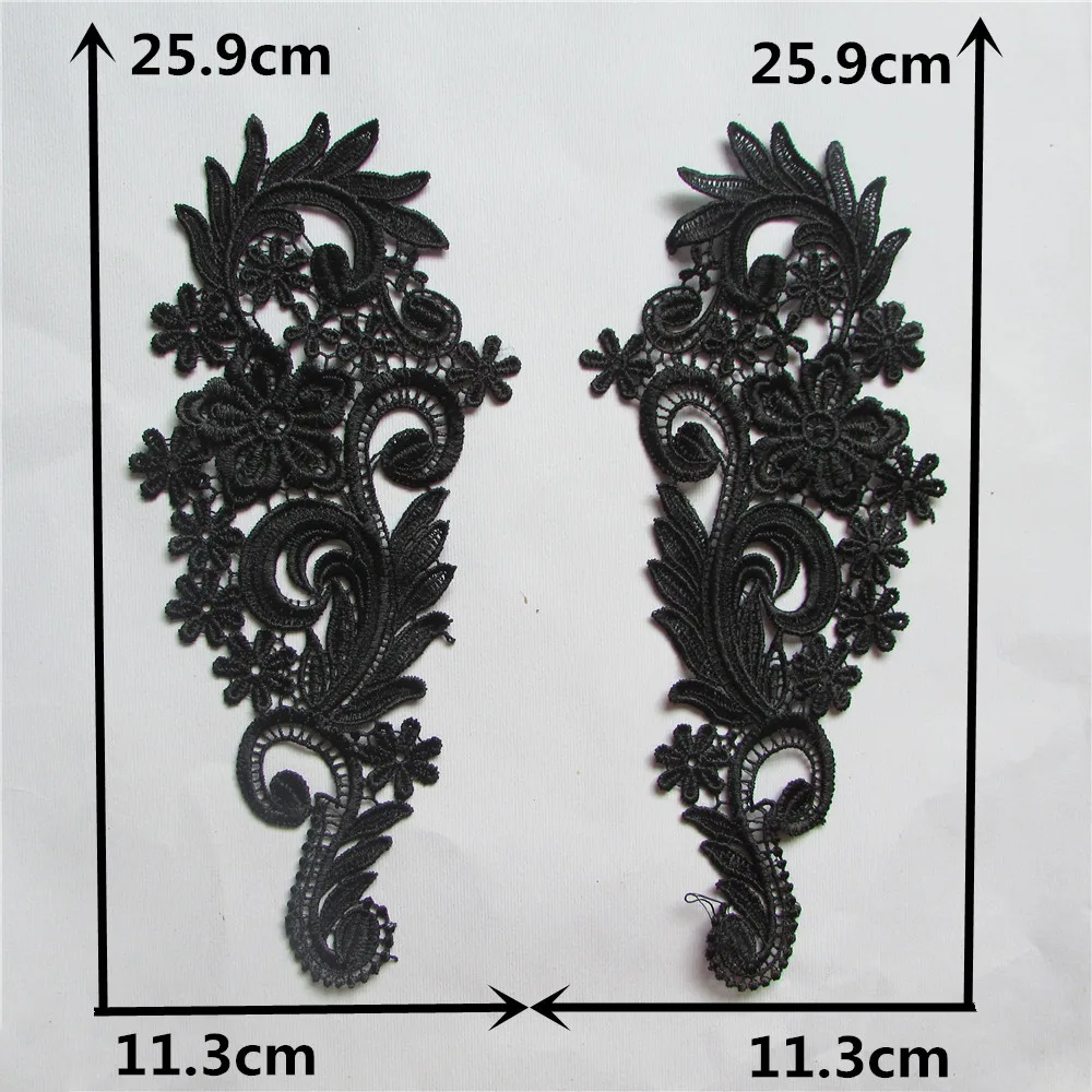 high quality brand new embroidery applique lace neckline Sewing accessories DIY decoration applique YL259 a pair for sale