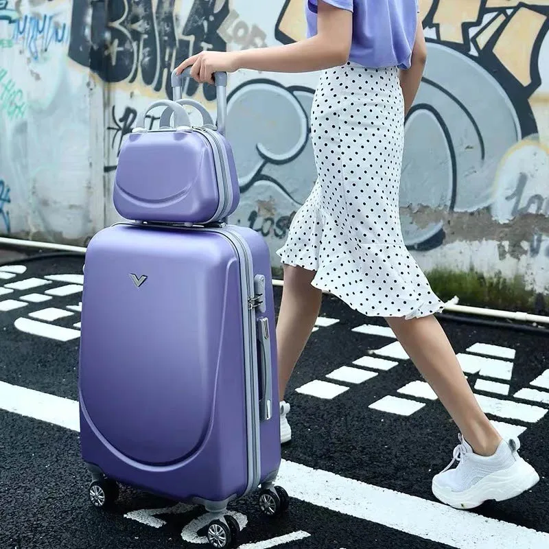 New kids cute smile suitcase with Cosmetic bag 20 22 24 26 inch girl&boy trolley bag Travel luggage woman rolling suitcase