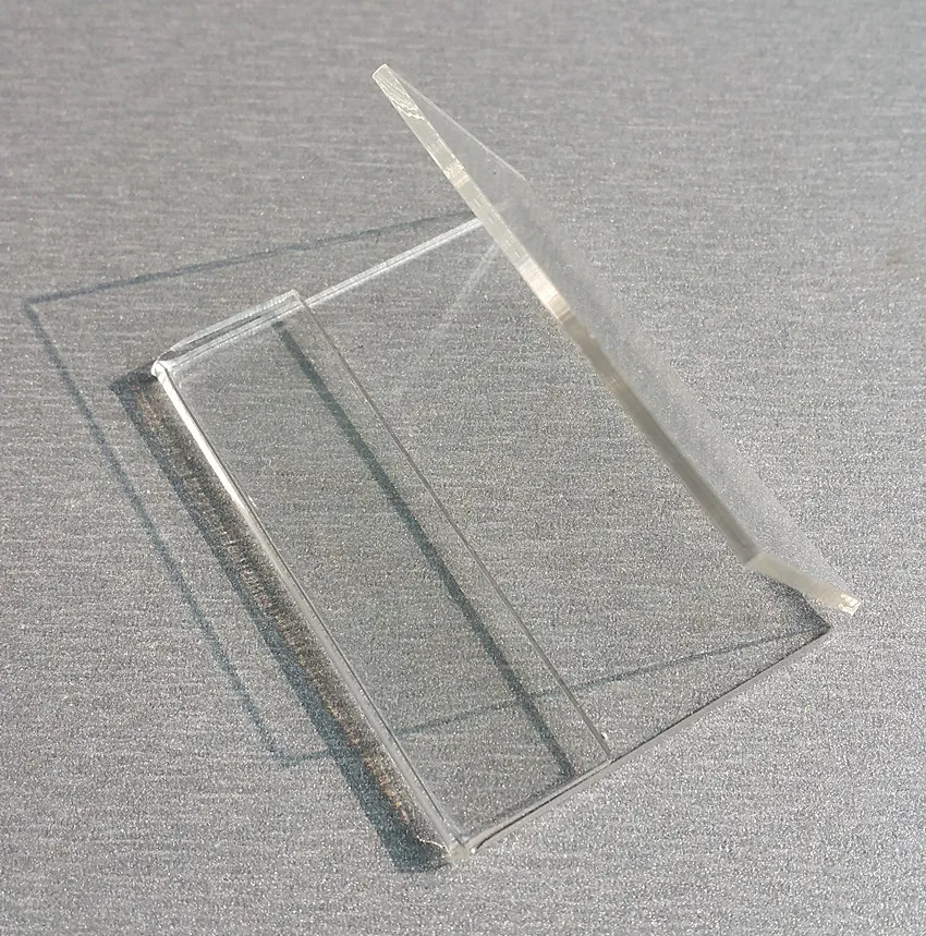 1Pack Grotere T1.2mm Acryl L Teken Stand Prijskaartje Label Display Plastic Tafel Papier Promotie Kaarthouders Desktop