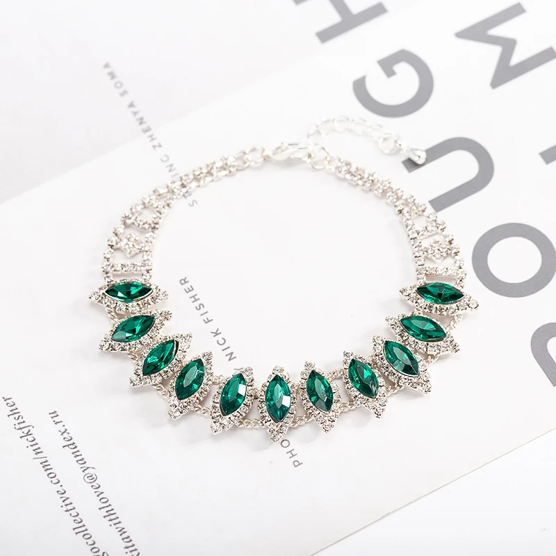 YFJEWE Crystal Horse Eye  Bridal Bracelets for Women Wholesale Wedding Jewelry Bracelets Bangle Fashion Accessory B218