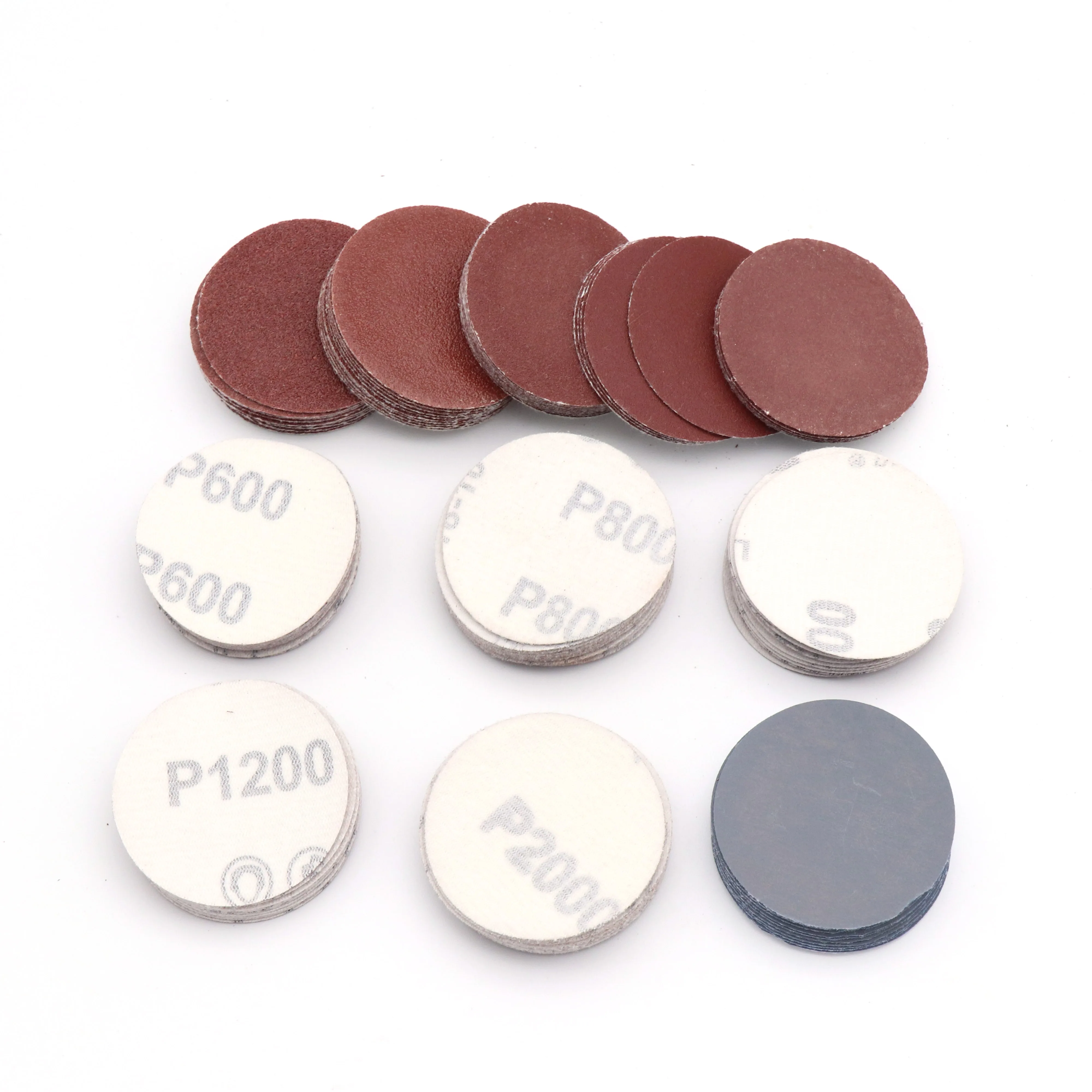 100Pcs 2นิ้ว80-3000 Grit รอบ Self Adhesive กระดาษทรายแผ่นทรายขัดสำหรับ Sander grits เครื่องมือขัด