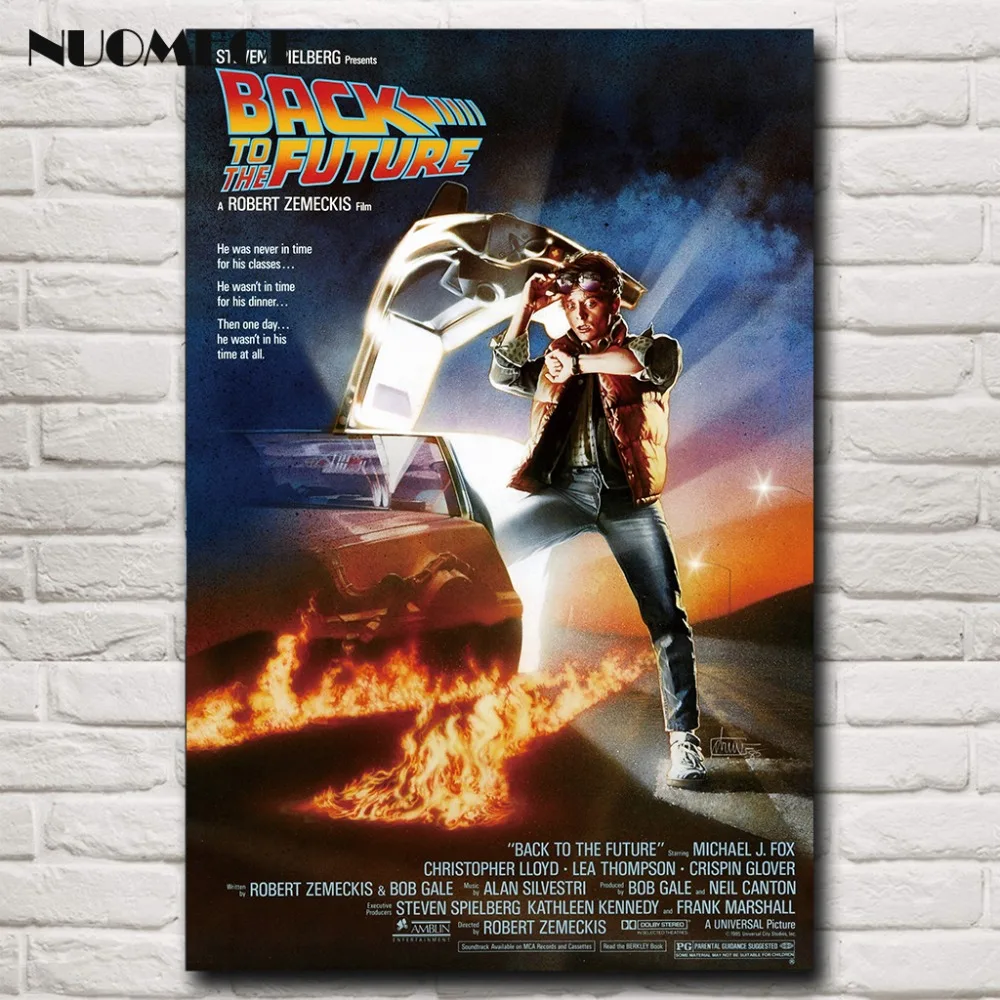 

NUOMEGE Back To The Future Poster Car Movies Art Silk Canvas Poster Painting Print Classic Movie Wall Pictures Room Home Decor