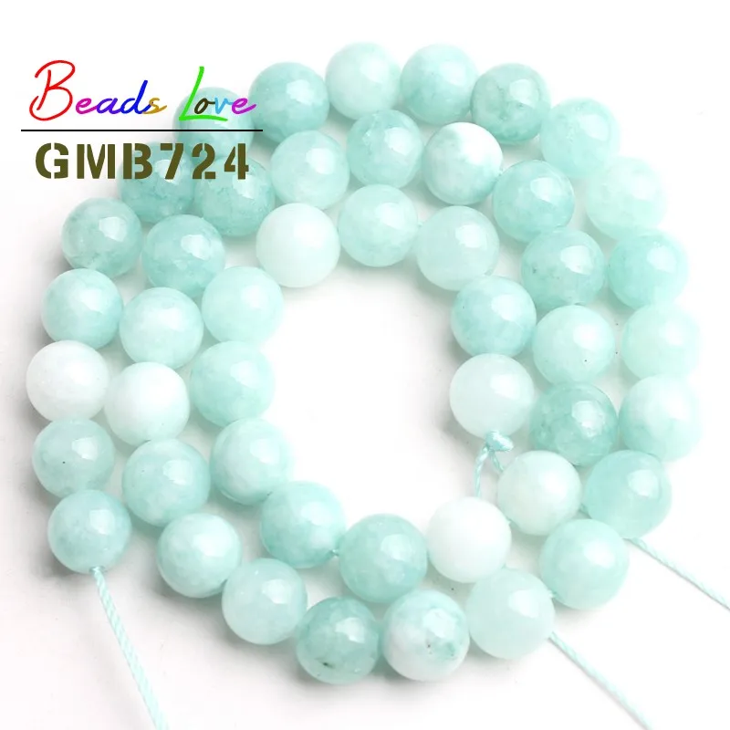 Size 6/8/10/12mm Angelite Stone Beads For Jewelry Making Round Shape Loose Spacer DIY Necklace Bracelet 15 Inches Wholesale