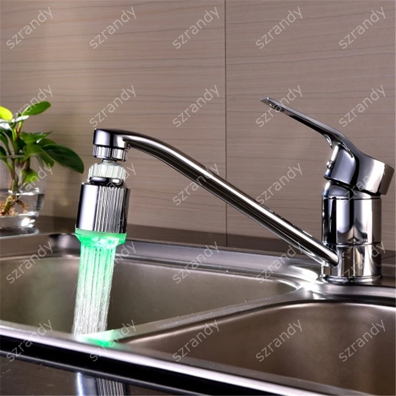 LED Water Faucet Light Shower Stream Tap Aerator