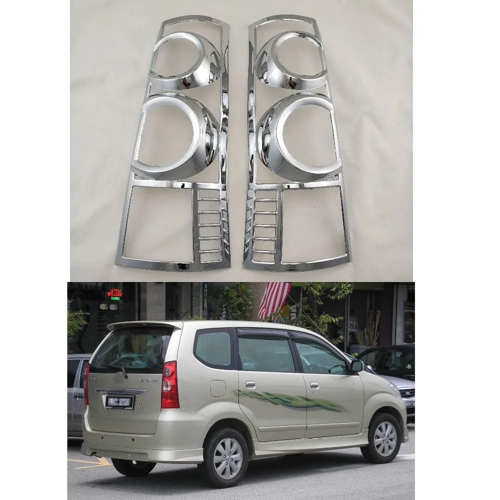 

For Toyota F601 Avanza XENIA 2006 2009 2011 ABS Chrome accessories plated Rear Light Lamp Cover Trim Tail Light Cover 2pcs