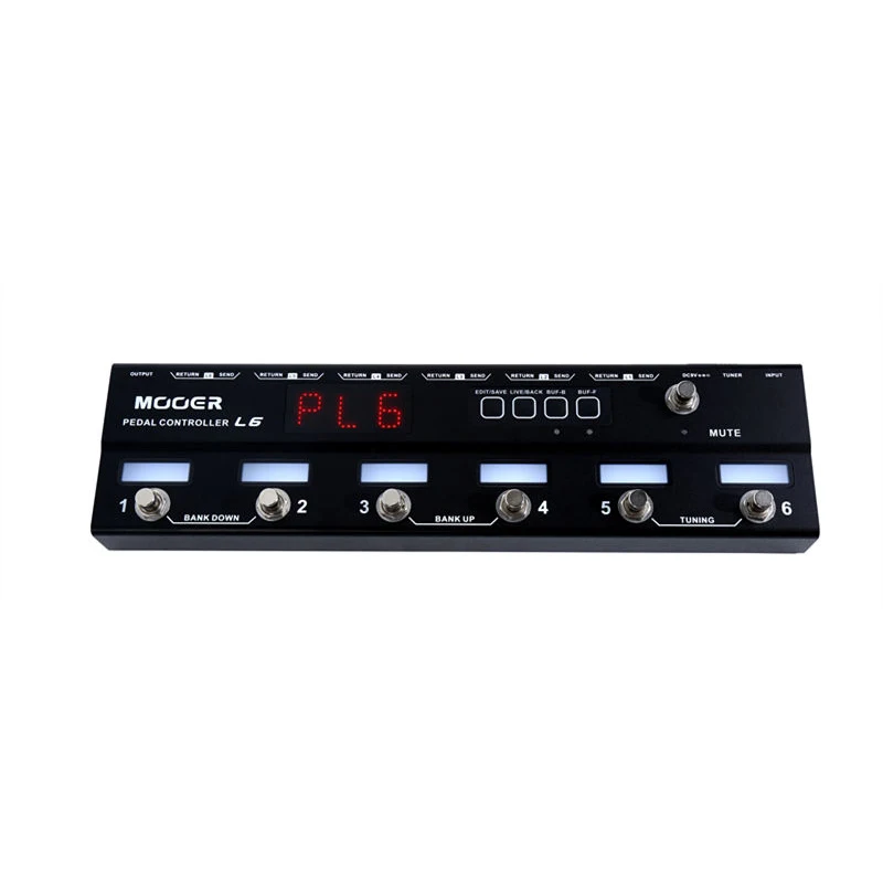 Mooer PCL6 Pedal Controller Programmable Loopswitcher with 6 Loops L6 PL6 With Free connector