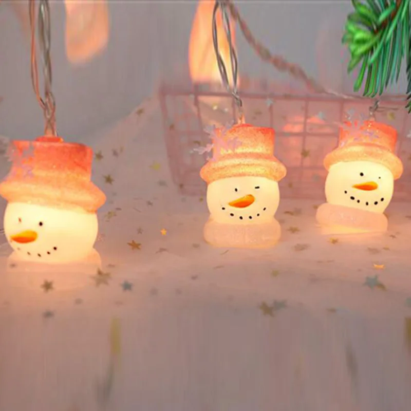 

Glow Party LED Christmas Lights String Cute Baby Snowman Battery Lights Room Holiday Decoration Lights Outdoor Small Lights