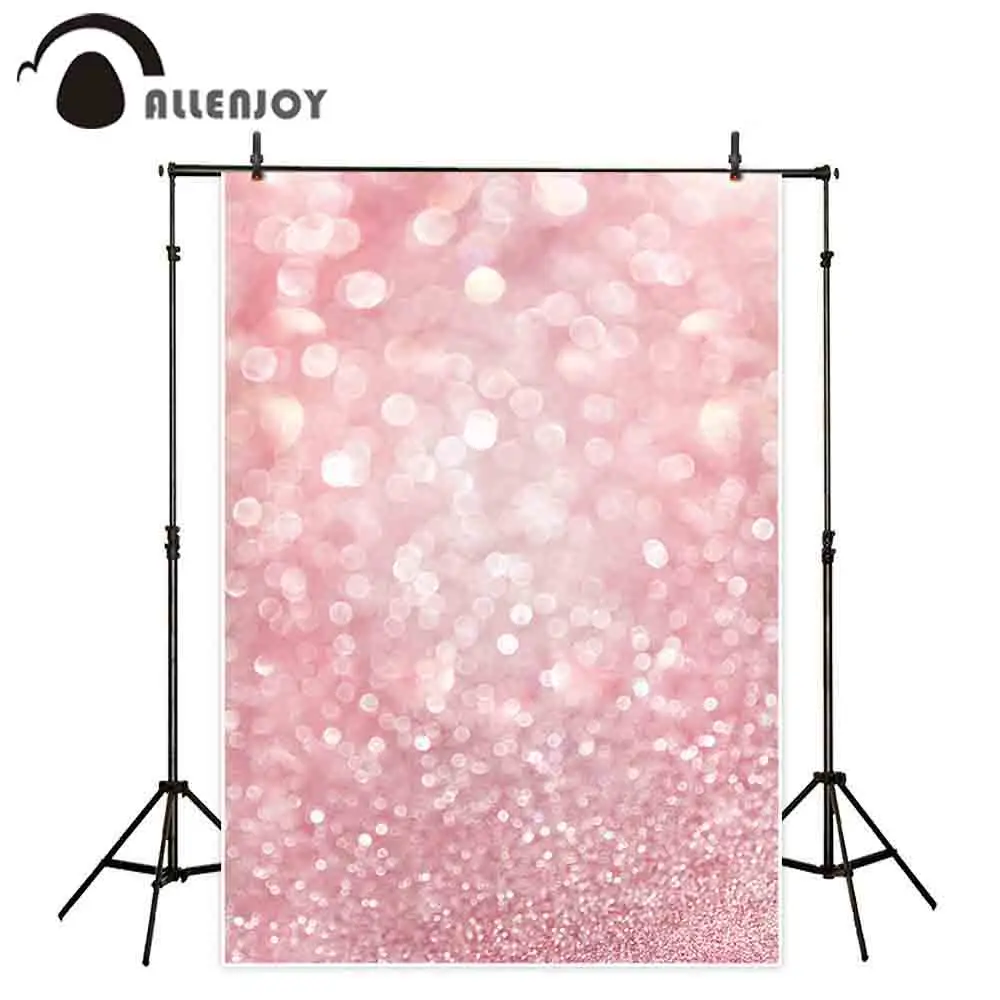 Allenjoy backdrop for photographic studio pink shine photophone bokeh baby shower shoot spring easter background photocall