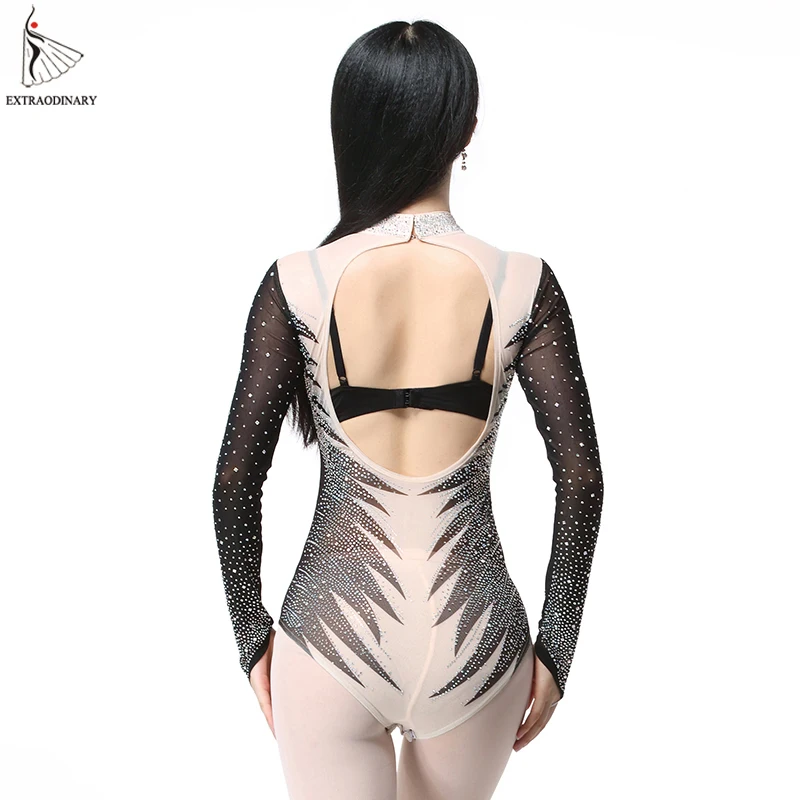 New Women Sexy Leotard Long Sleeves High Bodysuit Dance Wear Tops Belly Dance Costumes Bottoming Shirt Practice Clothes