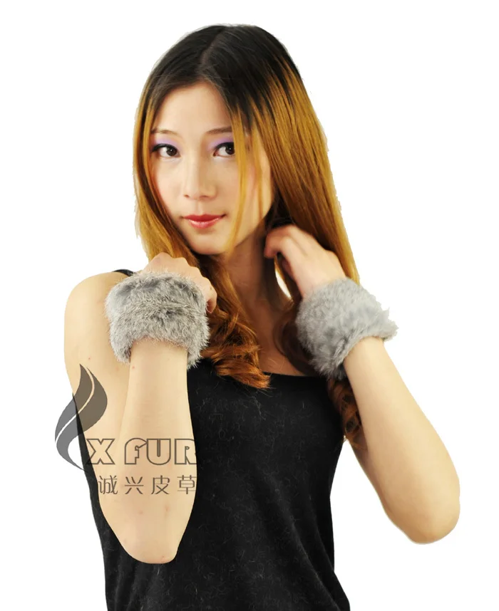 CX-A-28B  Free Shipping  Top Quality Rabbit Fur Cuff   ~ DROP SHIPPING