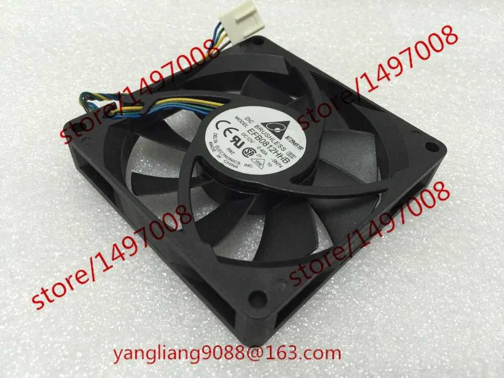 

Delta Electronics EFB0812HHB 5N74 DC 12V 0.40A 80x80x15mm Server Cooling Fan