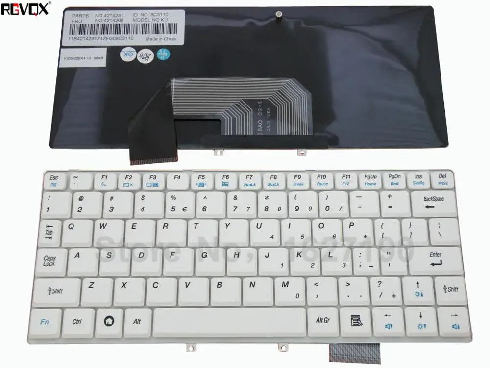 

New US Laptop Keyboard For LENOVO S9 S10 WHITE PN: 25-008128 AEQA3STU010 V100620BK1 Repair Notebook Replacement keyboards