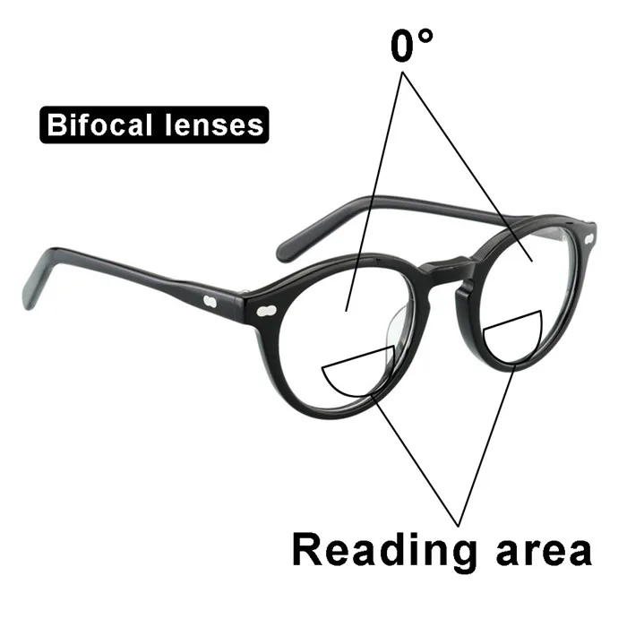 Acetate Photochromic Bifocal Reading Glasses Optical Hyperopia Metal Frame UV400 Sunglasses gafas para leer