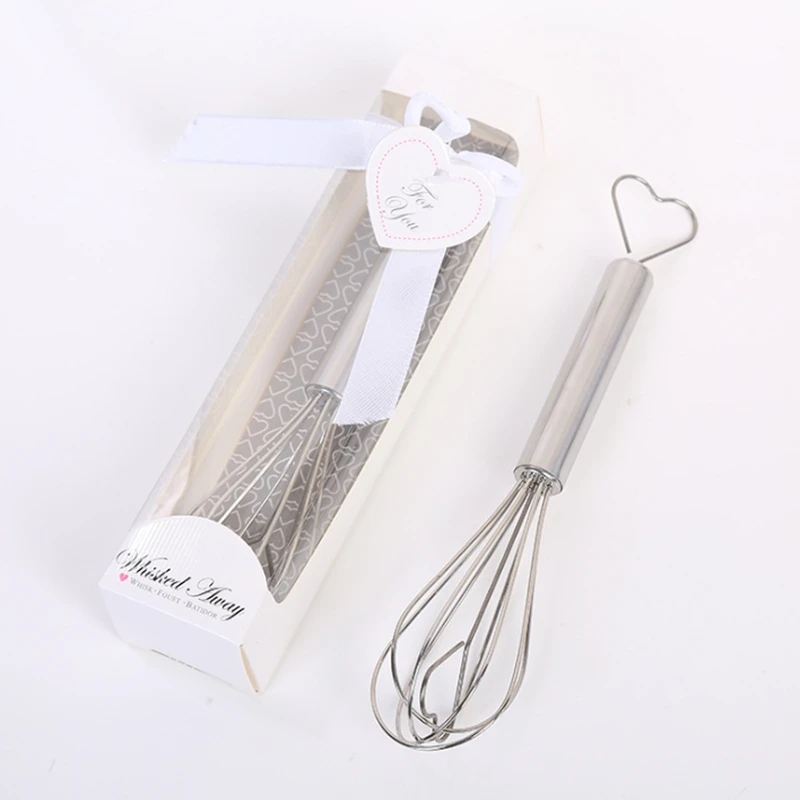 

100pcs/lot Stainless steel Egg Beater Silicone Egg Beaters Hand Egg Mixer For Wedding party gift