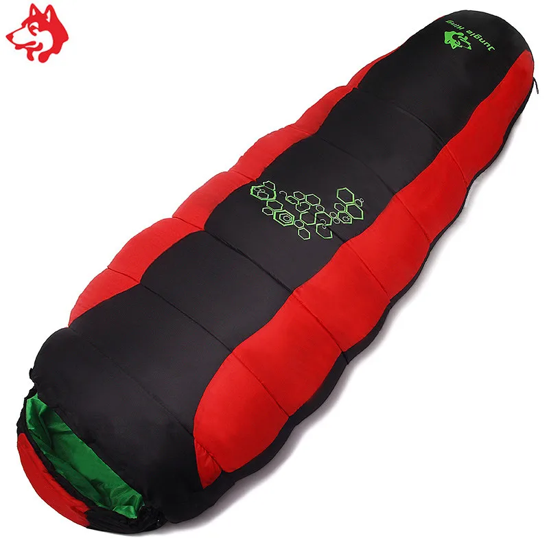 Jungle King CY09014 weights Mummy taffeta fabric cotton filling sleeping bag adults  camping hiking trekking cotton sleeping bag