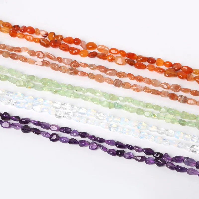 Cuentas de piedra AA + ópalo/Carne/cuarzo, abalorios de 15 ", garantía de piedra 100% Natural para fabricación de joyas DIY, nueva moda