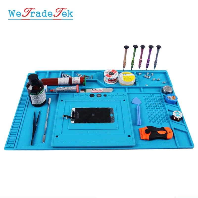 Heat Insulation Silicone Mat Pad BGA Soldering Station Silicon Soldering Mat Phone ESD Repair Working Platform