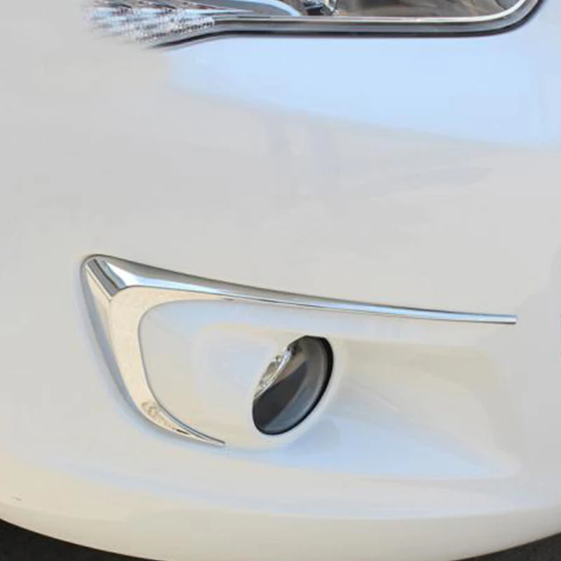 ABS Chrome For Citroen Elysee C-Elysee accessories 2014 2015 2016 Car front fog lamp eyebrow panel cover trim car styling 2pcs