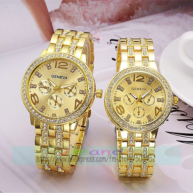 Geneva watch rose gold hot sale