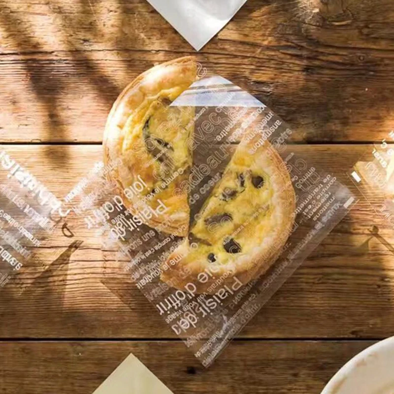 Transparent Bag Packing Bag Bread Bag Wrapper Food Grade PS Donut Absorbing Sheet Bakery Package Tools15*15cm  50/100/200pcs