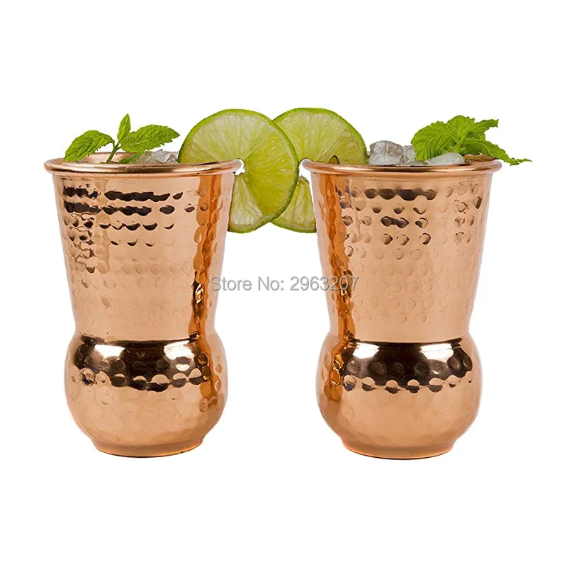 10pcs Premium Hammered Stainless Steel Cocktail Moscow Mule Mug Beer Mug Cold Hot Drinking Juice Tea Cup Barware