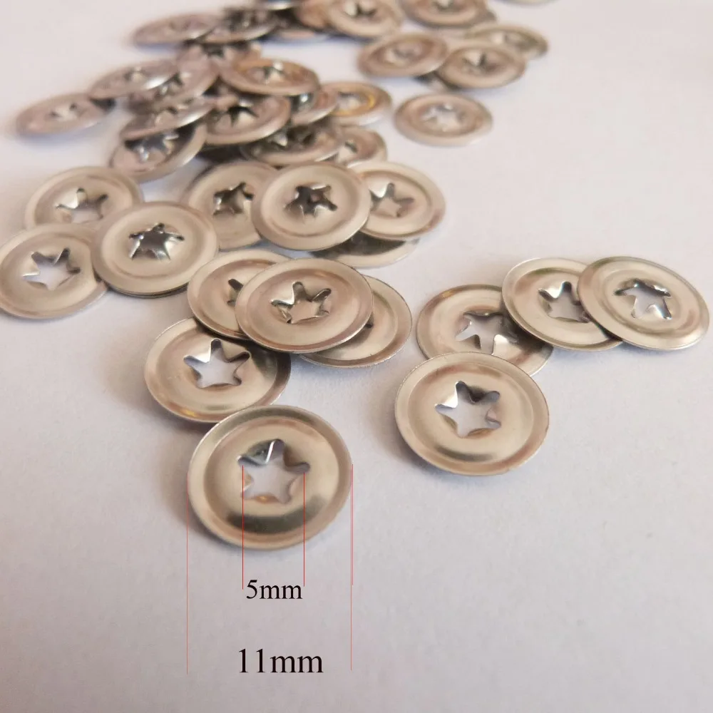 11mm/14mm/18mm breite Metall-Unterlegscheiben für glatte Stielaugen, Nasen und Stielpuppen – Zubehör für Nase, Augen, Mund – Größenoption – 100 Stück/Lot – Detail 1