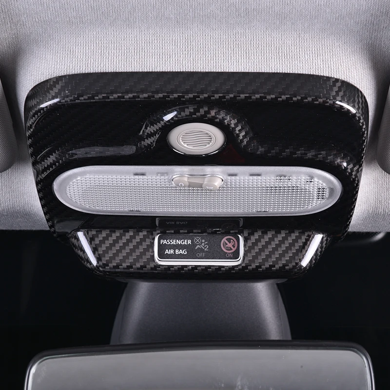 Car Roof Console Box Decorative Cover Carbon fiber Modification Sticker For New Smart 453 fortwo forfour Car Styling Accessories