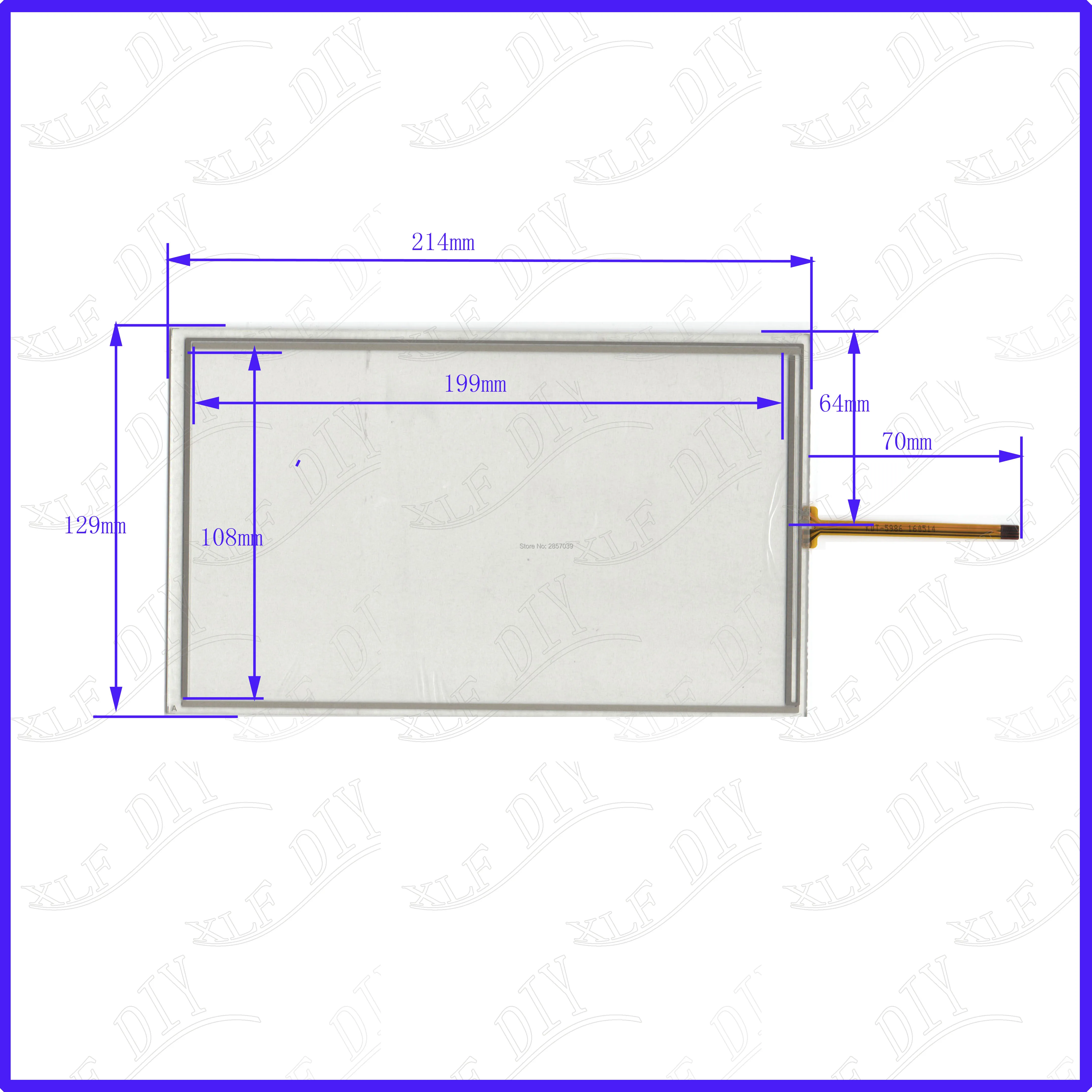 

ZhiYuSun 214mm*129mmcompatible 9inch KDT-5986 Industrial control universal screen forGPS CAR 214*129 New 7Inch Touch Screen