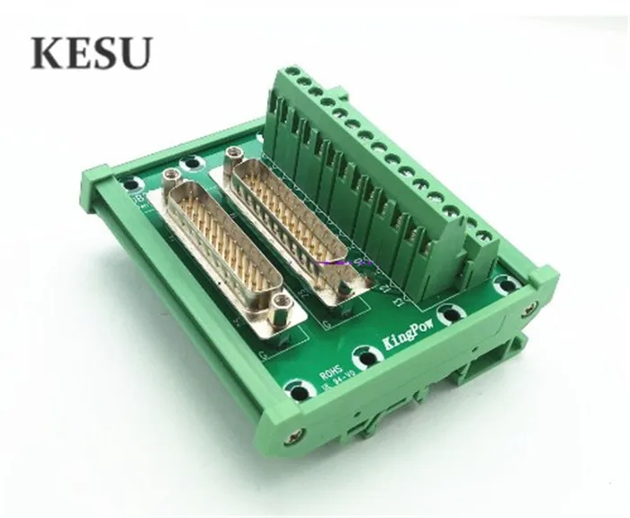 25 pin DB25 25Pin D-SUB dual 2-port Female Male signals Terminal PCB Breakout Module box Adapter Connector with bracket