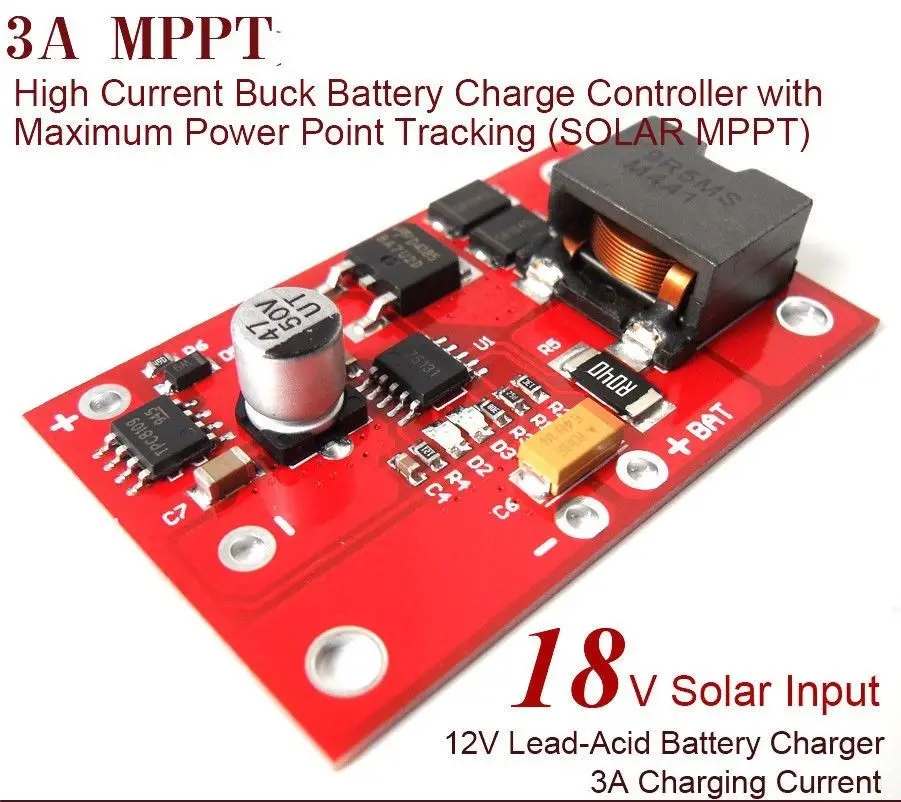 MPPT Solar panel Controller 3.7V 4.2V 1S Lithium Battery Charging 3A High Current Charger Module CN3791 6V 12V 18V 9V NEW