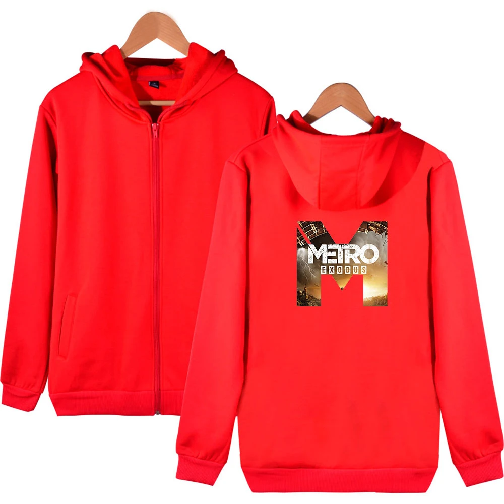 Metro Exodus Zipper Hoodies Women/Men Fashion Pritned Long Sleeve Hooded Sweatshirts 2019 Hot Sale Casual Streetwear Clothes