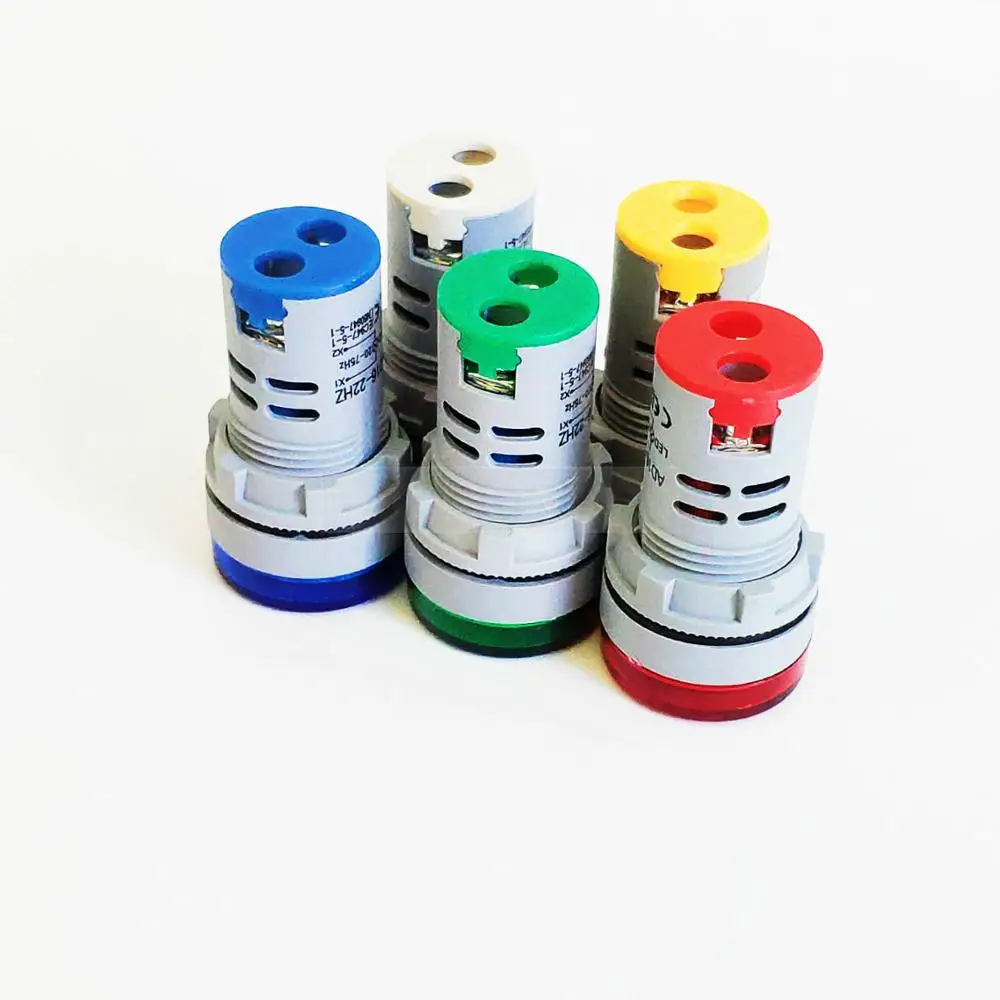 Current Meter 22mm LED Digital Display Gauge Indicator Signal Lamp round screen ammeter Lights Tester Combo measuring Meter