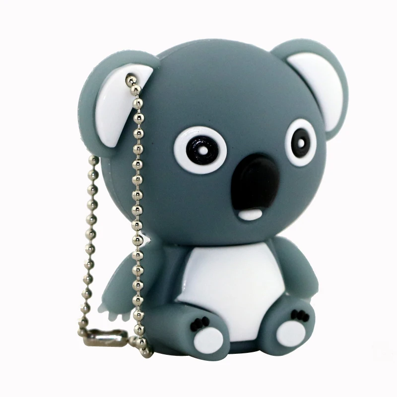 Lovely Animal Koala Pendrive 16G 32GB Usb Flash Drive Pen Drive Lucu U Disk USB Kreatif Hadiah Stik Memori dengan Gantungan Kunci