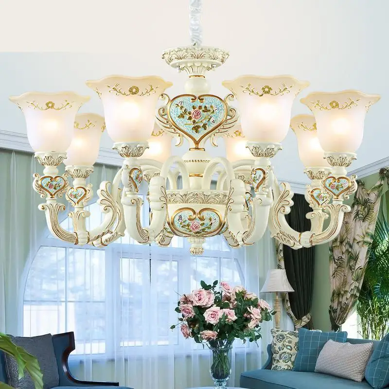 

American Chandeliers Garden Style Modern Minimalist Bedroom Lamps Simple European Wedding Decoration Ceiling Chandelier