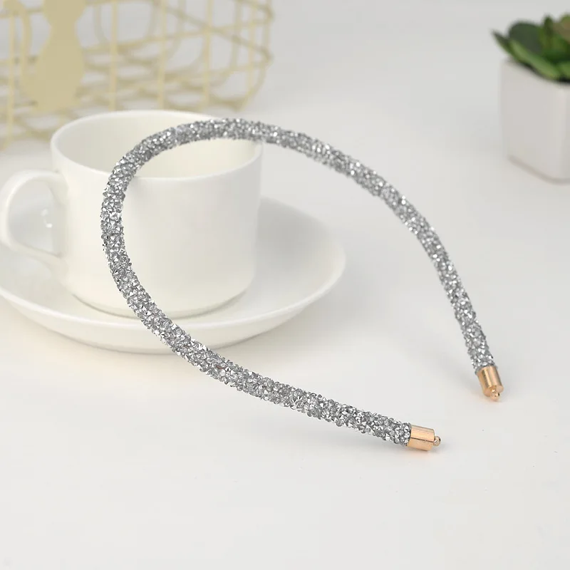 Girls Shiny Luxury Rhinestone Hair Band High Quality Diamond Hair Hoop Accessories for Women Crystal Headbands Ornaments pj-984