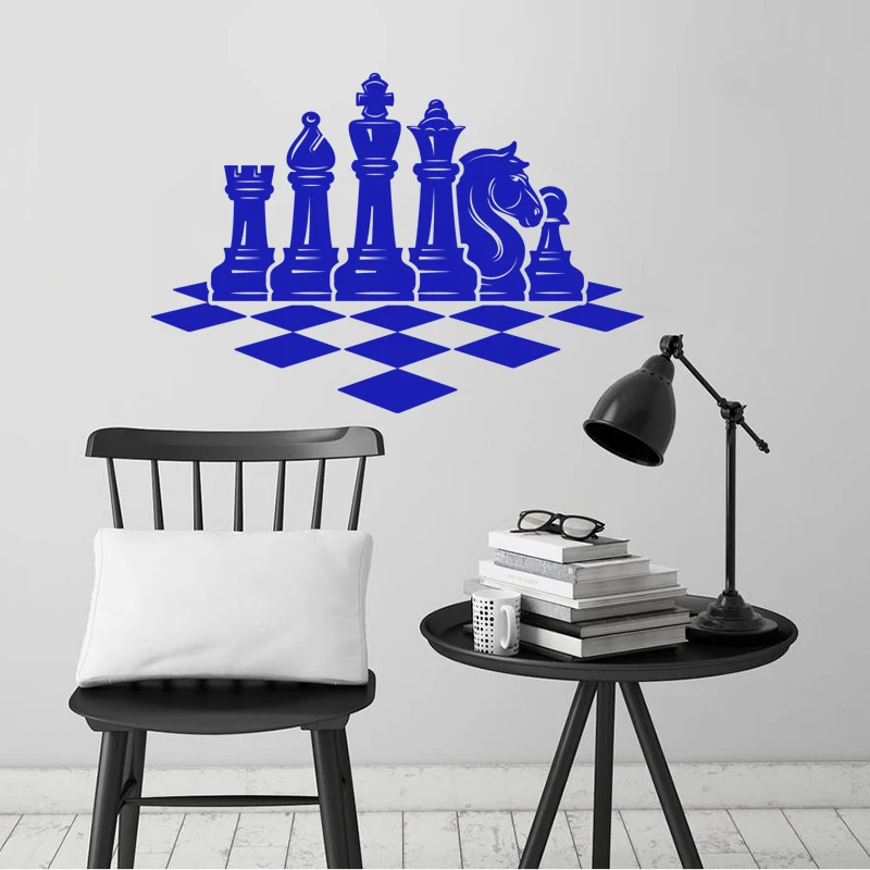 Chessboard Vinyl Wall Sticker Kids Room Mural Wall Decals Wall Art Wallpaper Room Decor for Living Room Home Decor Poster