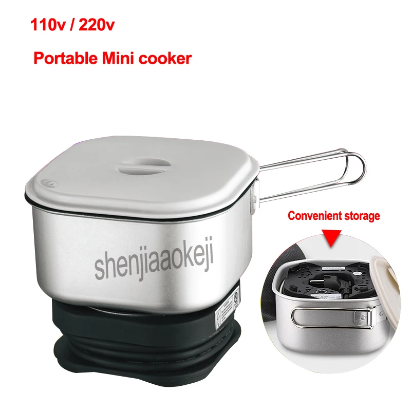 

Dual Voltage Portable Mini cooker Dormitory boiled noodles boiled porridge Rice Cooking Machine Electric hot pot 110V/ 220v 350w