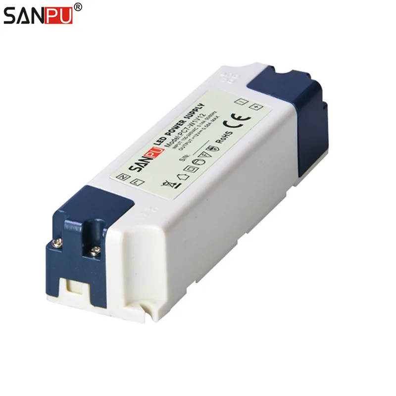 SANPU SMPS LED Switching Power Supplies 12V 7W Drivers 110V 220V AC-DC Lighting Transformers IP44 Full Container Load Wholesale