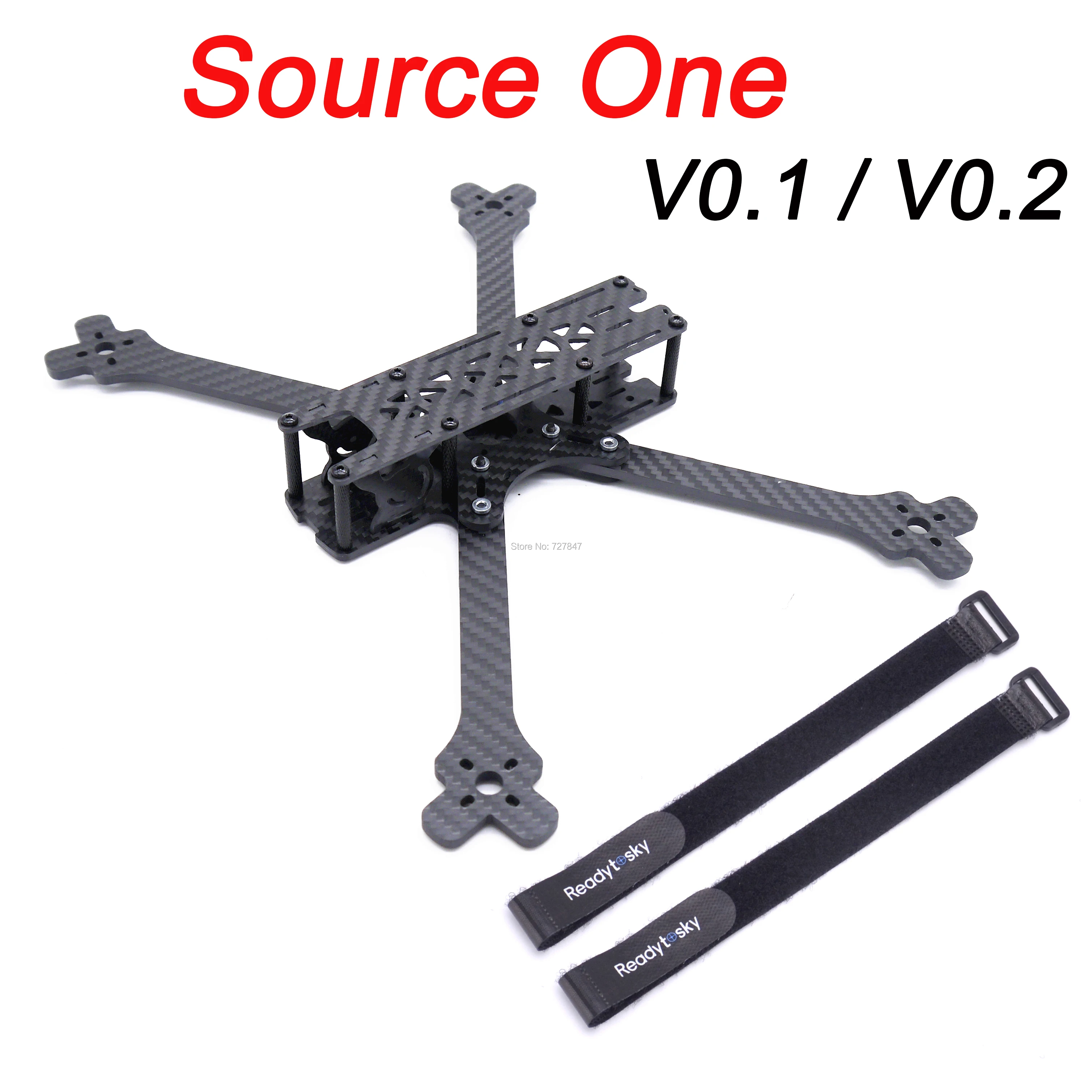 

Source ONE V0.1 / V0.2 7inch 300mm with 4mm Arm carbon Fiber frame Quadcopter for FPV Racing Drone