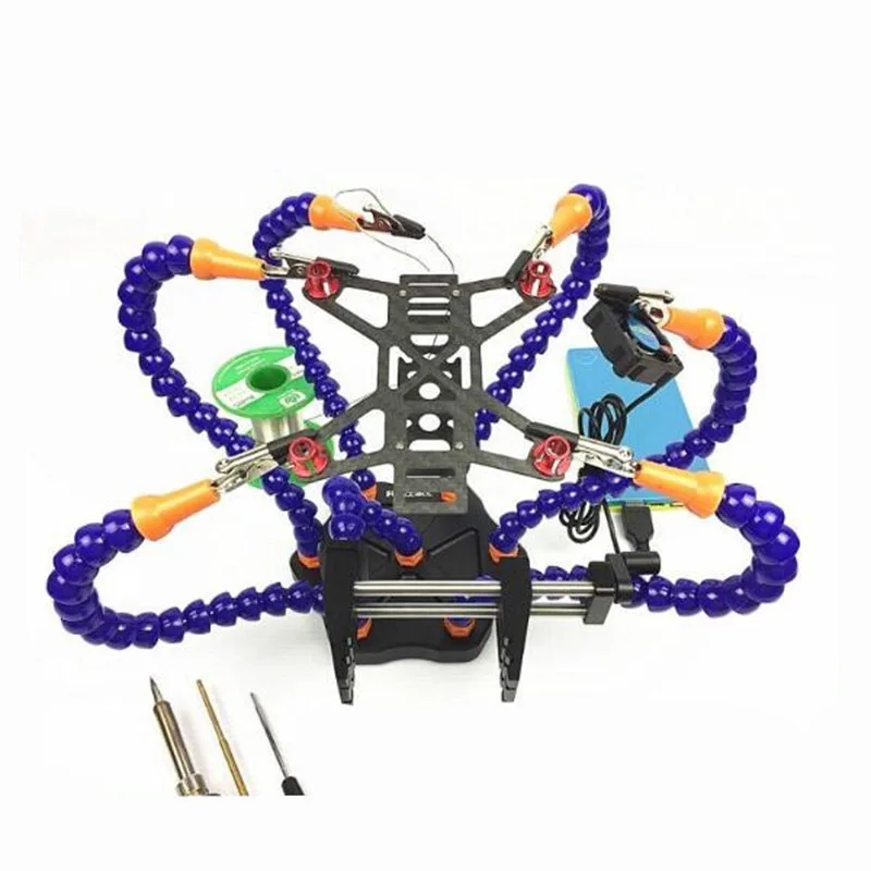 

Helping Hands Third Hand Soldering Tool 6 Flexible Arms Six Arm Soldering Station With Swiveling Alligator for RC Drone