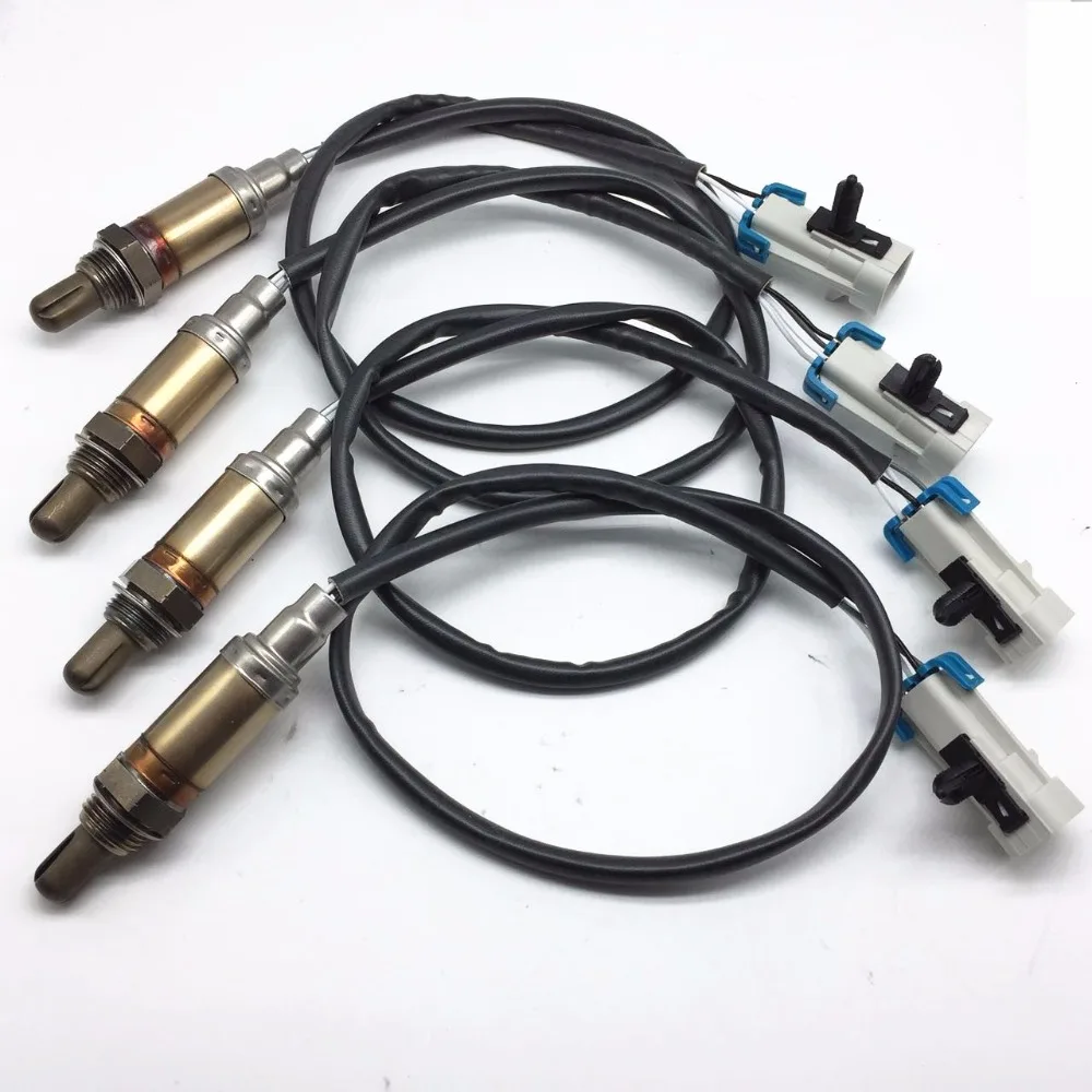 4pcs O2 Oxygen Sensor Up Right and Left Downtream for Chevy Yukon Suburban 5.3L 5328CC 325Cu. In. V8 250-24470