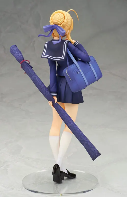 NEW hot 20cm Fate stay night Saber Saber School uniform style action figure toys collection christmas toy doll with box