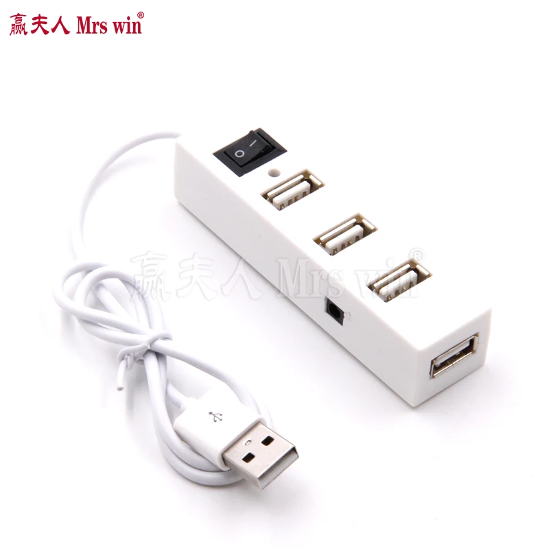 High Quality Mini 4 Ports USB 2.0 Hub USB Port with Power Switch For Laptop PC Computer Laptop Accessory