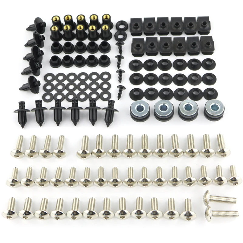 Fit For Suzuki GSX-R600 750 GSXR600 GSXR750 SV650 V-Strom1000 GSF1250 Bandit Complete Full Fairing Bolts Kit Screw Clips Steel