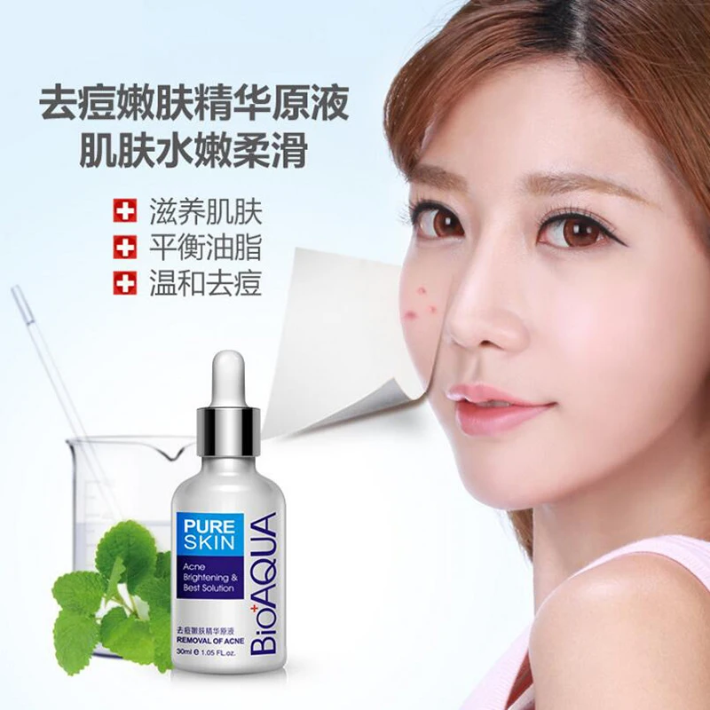 BIOAQUA Brand 30ml Acne Treatment Essence Acne Scar Removal Liquid Acne Spots Facial Skin Care Whitening Moisturizing Face Care