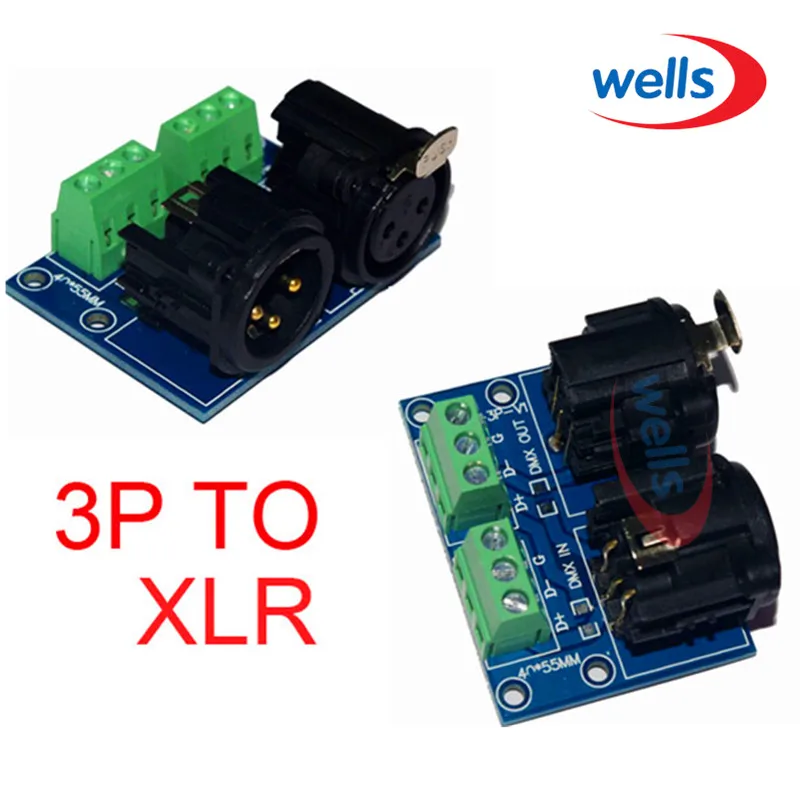 DMX512 XLR3 connector to 3pin ,3Pin to XLR3, use for DMX controller