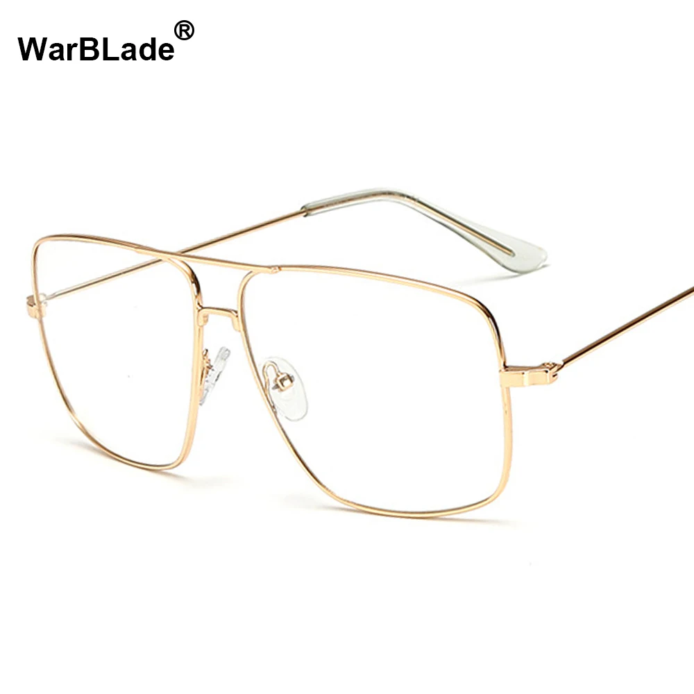 Luxury Women square Eyeglasses Vintage Glasses Optical Frame gold Metal Unisex Spectacles clear lens glasses blue light glasses